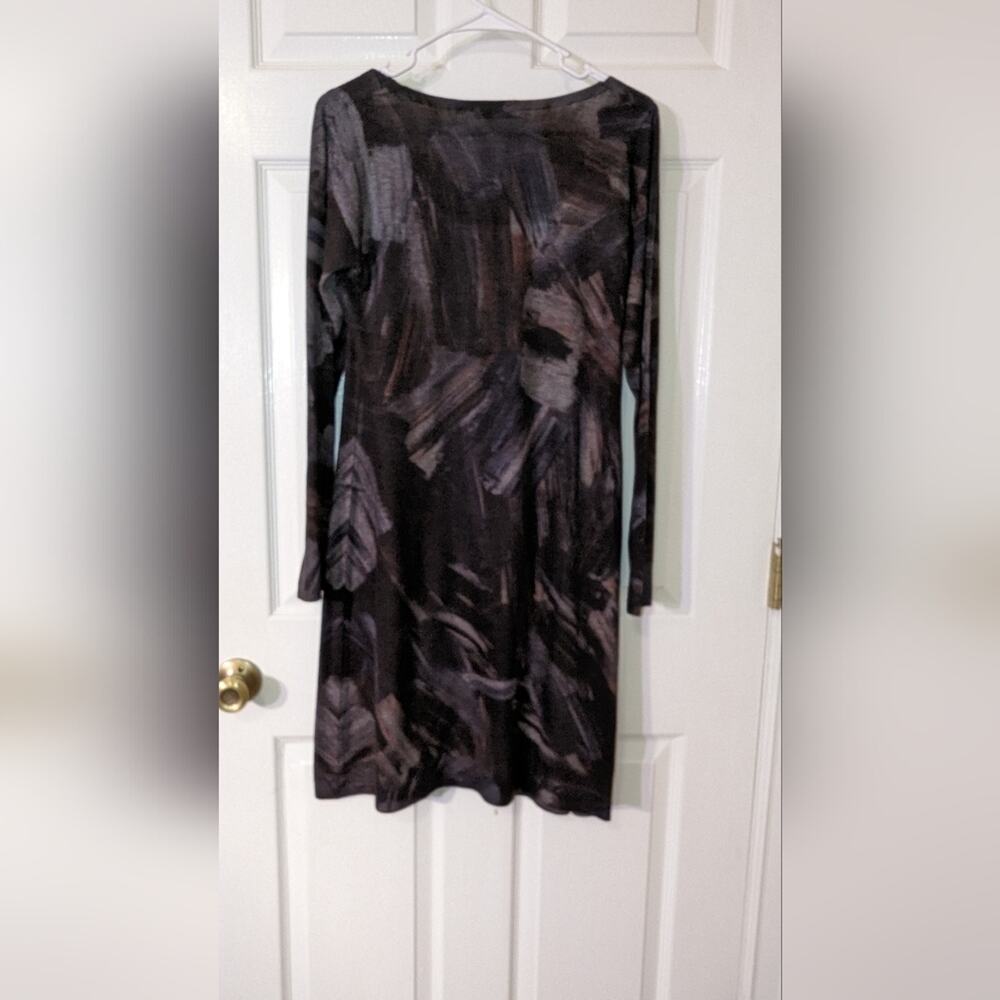 Nally & Millie Fit N Flare Lightweight Sweater Dress Abstract Multicolor size L